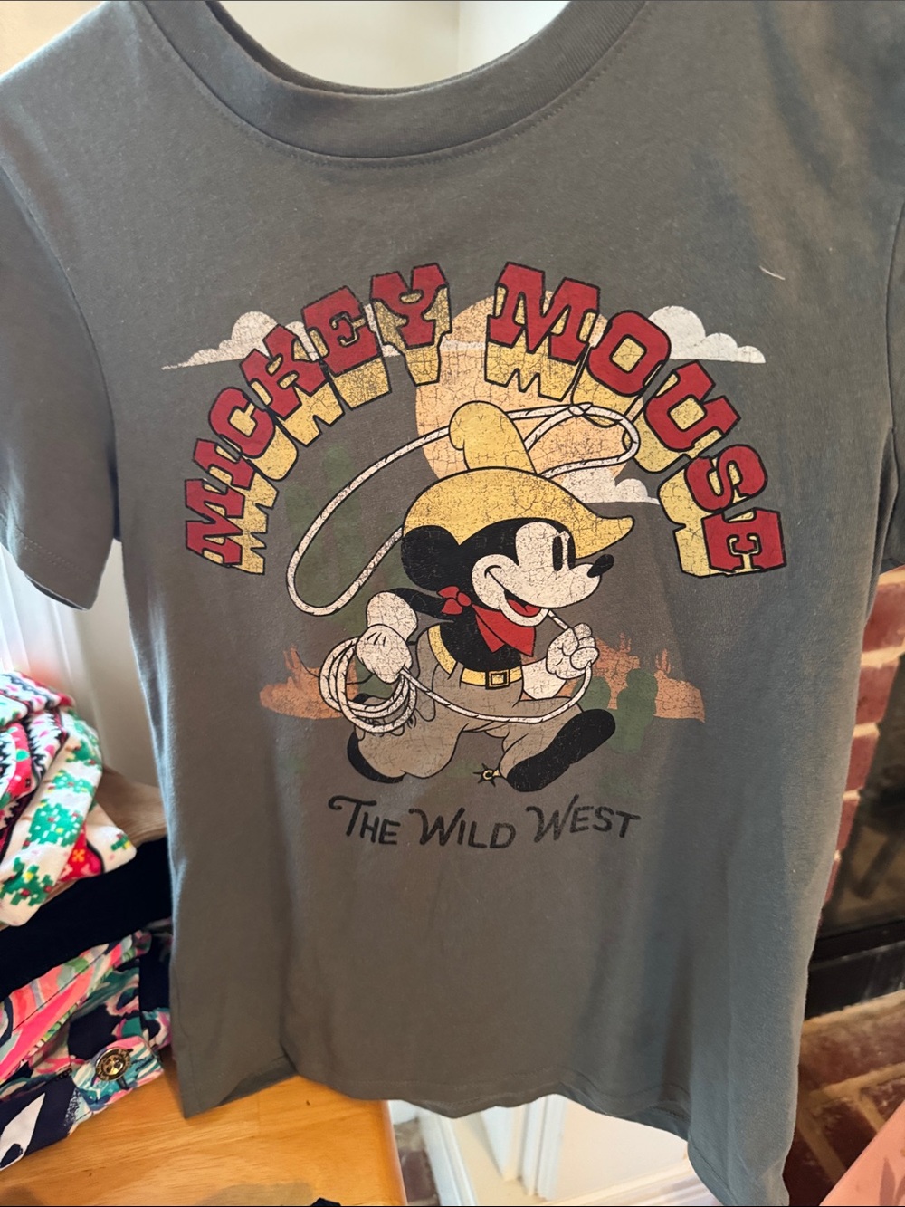 Disney Gray Kids Mickey Mouse 'The Wild West' Graphic Tee